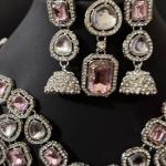 Parineeti Chopra Inspired Bridal Necklace Mint Pink
