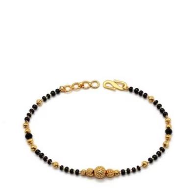 Hand Mangalsutra for women- Wrist Mangalsutra- Black beads Mangalsutra Bracelet
