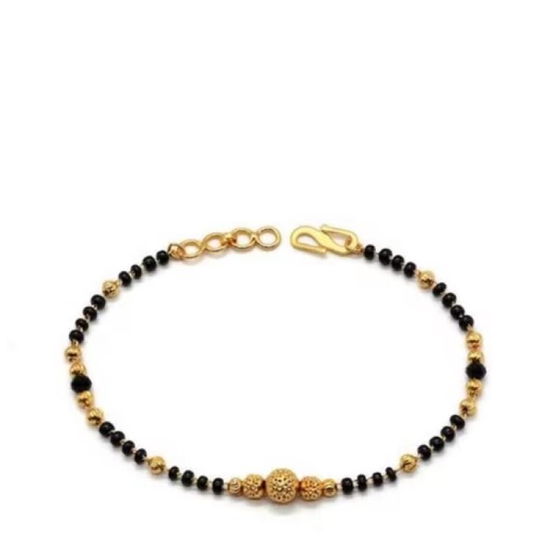 Hand Mangalsutra for women- Wrist Mangalsutra- Black beads Mangalsutra Bracelet
