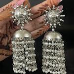 Oxidized Earrings- Long Jhumka