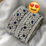 CZ Bangles- Wedding Bangles Set- American Diamond Bangles Pack of 6