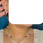 Golden Polish Layered AD Necklace Set- Premium Gold CZ Necklace